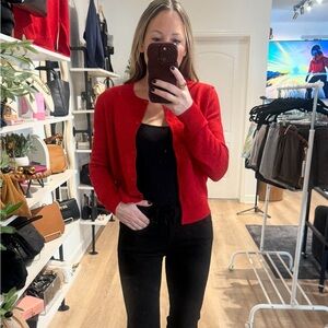 RD Style Red Cardigan Sweater